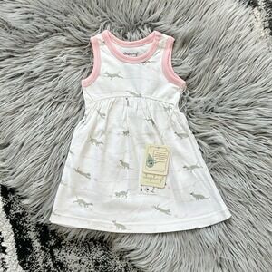 Sapling Baby Girls White Kittens & Yarn Tank Dress Size 3-6 Month NWT